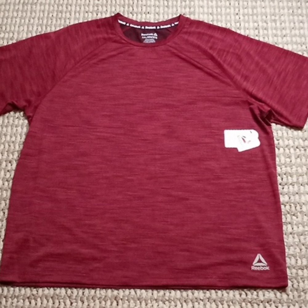 Reebok Shirt 2XL Plus Size Classic Tee Space Dye Performance Moisture Shirt Top